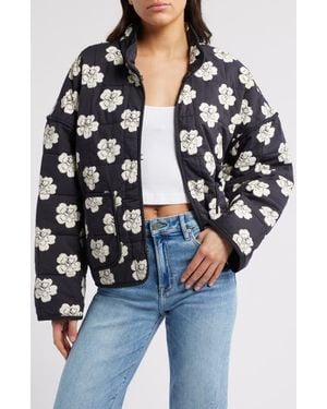 Free People Chloe Print Jacket - Black