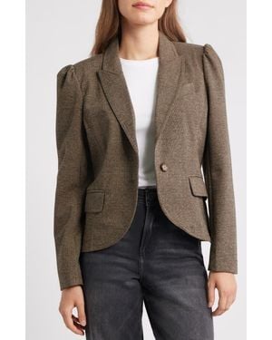 Wit & Wisdom Sing Puff Shoulder Blazer - Brown