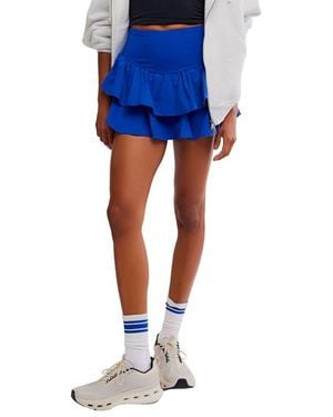 Free People Fp Movement Field Day Layered Ruffle Skort - Blue