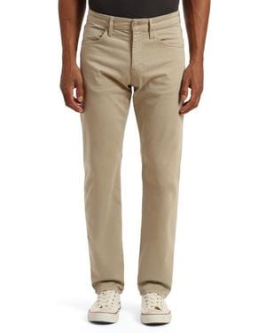 Mavi Zach Straight Leg Twill Pants - Natural