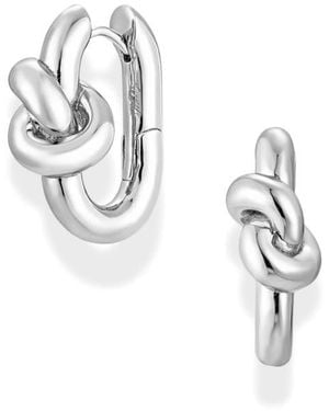 MOD AND JO Karina Knot Hoop Earrings - Metallic