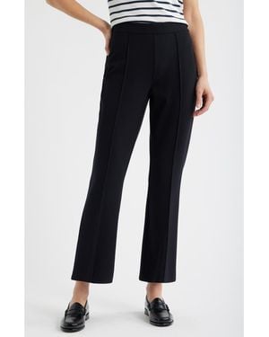 Caslon Pull-On Stretch Ponte Kick Flare Leg Pants - Black