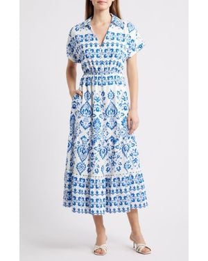 Sam Edelman Mixed Paisley Print Dress - Blue