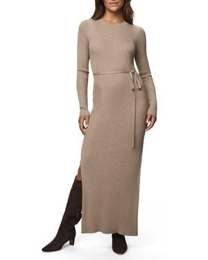 Splendid Georgie Long Sleeve Maxi Sweater Dress - Brown