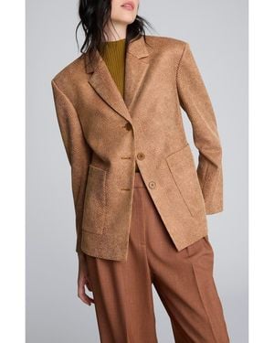 Kenneth Cole Snake Embossed Jacket - Brown