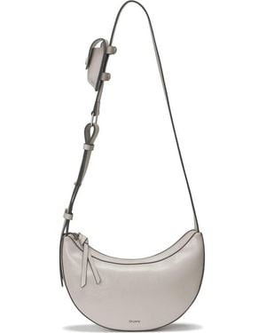 orYANY Rookie Crescent Crackled Leather Crossbody Bag - Metallic