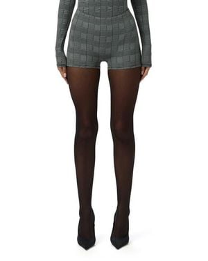 Naked Wardrobe Naked Houndstooth Check Hot Shorts - Black