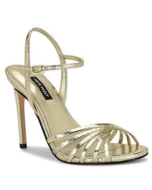 Nine West Meripen Ankle Strap Sandal - Metallic