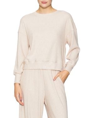 MELLODAY Relaxed Rib Top - Natural