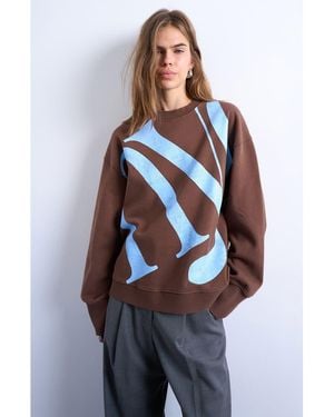 TOPSHOP Nyc Oversize Sweatshirt - Blue