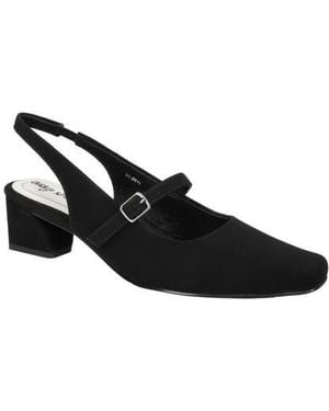 Easy Street Cameo Slingback Mary Jane Pump - Black