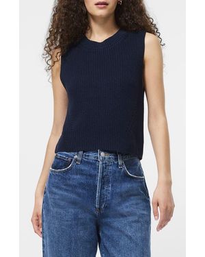 French Connection Mozart Crop Sweater Vest - Blue