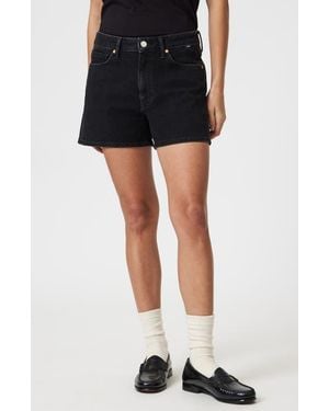 Mavi Heidi High Waist Denim Shorts - Black