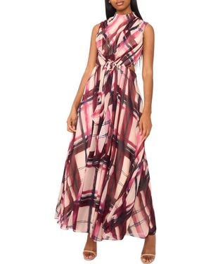 Parker The Evette Mock Neck Evening Dress - Red