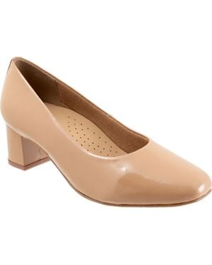 Trotters Daria Block Heel Pump - Natural