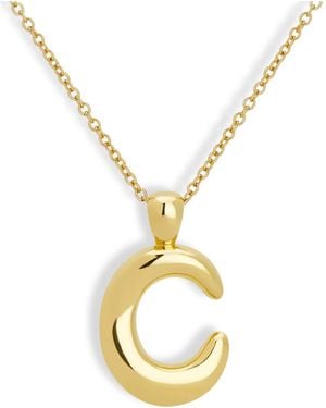 MOD AND JO Blake Bubble Letter Pendant Necklace - Metallic