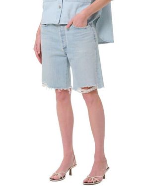 Agolde '90S Long Cutoff Denim Shorts - Blue