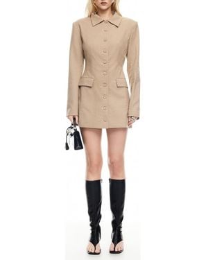 Lioness Cheri Long Sleeve Minidress - Natural