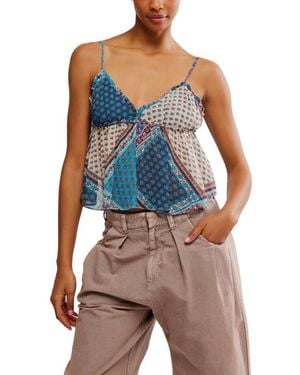 Free People Alix Print Camisole - Blue