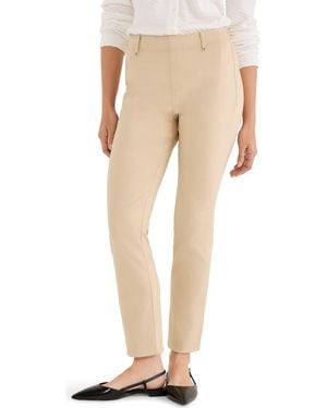 NIC+ZOE Copley Wonderstretch Pull-On Straight Leg Pants - Natural