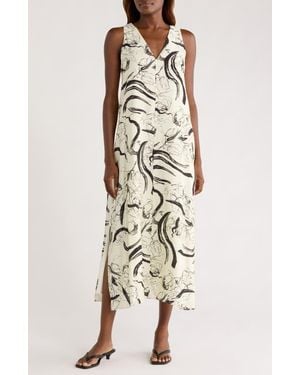 MELLODAY Sleeveless Shift Dress - Natural