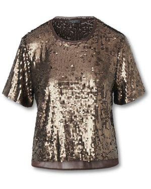 Rag & Bone Lucy Sequin T-Shirt - Brown