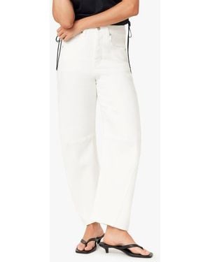 Habitual Harper High Waist Crop Barrel Leg Jeans - White