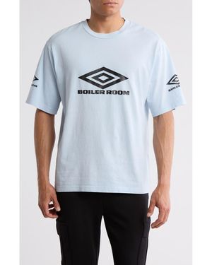 BOILER ROOM Umbro Washed Graphic T-Shirt - Blue