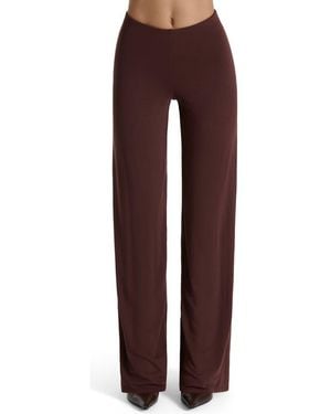 Naked Wardrobe Pull-On Wide Leg Pants - Brown