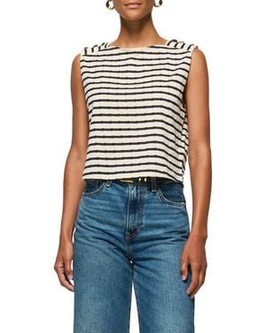 Nation Ltd Bettina Stripe Pima Cotton Tank - Blue