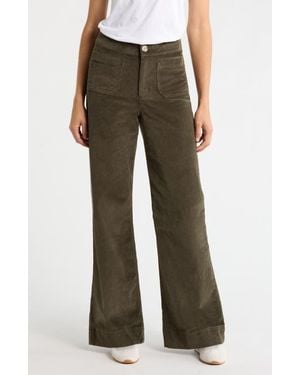 Travis Mathew Everyday Patch Pocket Cotton Blend Corduroy Pants - Green