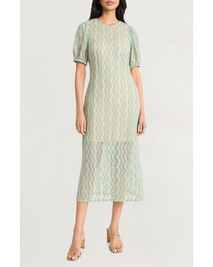 The Good Journey Coastline Midi Dress - Green