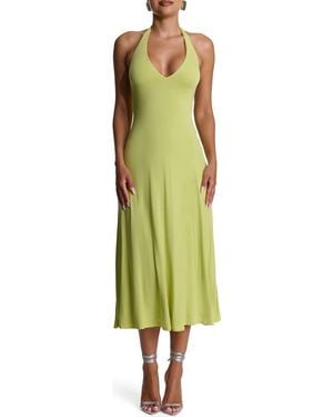 Naked Wardrobe Halter Midi Dress - Green