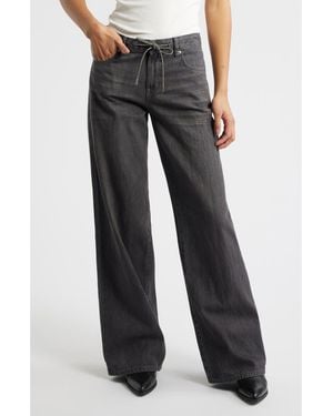 PacSun Aubrey Wide Leg Jeans - Gray