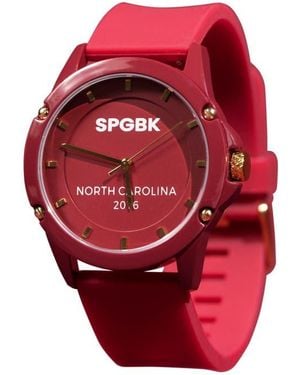SPGBK WATCHES Byrd Silicone Strap Watch, 44Mm - Red