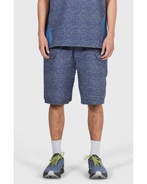 Pleasures Oval Tactical Cargo Shorts - Blue