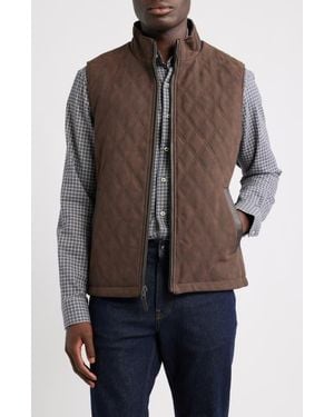 Johnston & Murphy Upton Quilted Reversible Vest - Brown