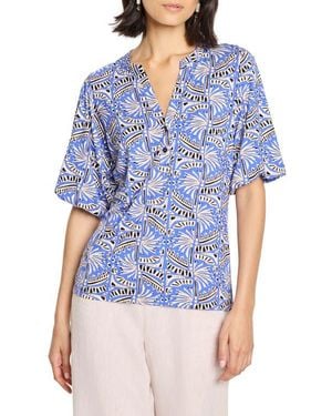 NIC+ZOE Ocean Jewel Jersey Top - Blue