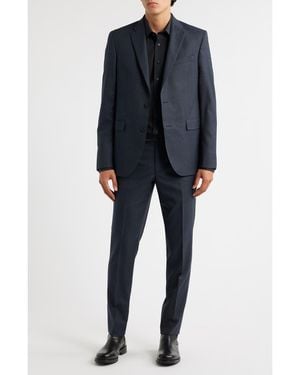 AllSaints Ross Slim Fit Solid Wool Suit - Blue