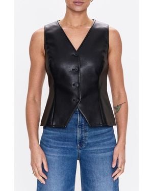 Pistola Danica Faux Leather Vest - Black