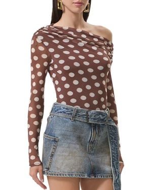 AFRM Barry One-Shoulder Mesh Top - Multicolor