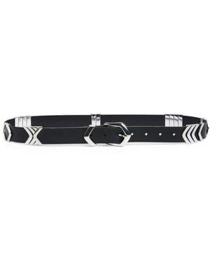 Madewell Fiora Metal Keeper Belt - Black