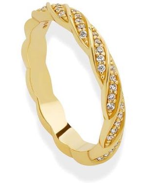 MOD AND JO Nadia Twisted Pavé Band Ring - Metallic