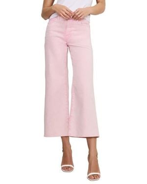 GOOD AMERICAN Good Waist Crop Palazzo Jeans - Pink
