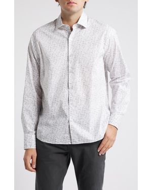 Robert Barakett Kriener Floral Button-Up Shirt - White