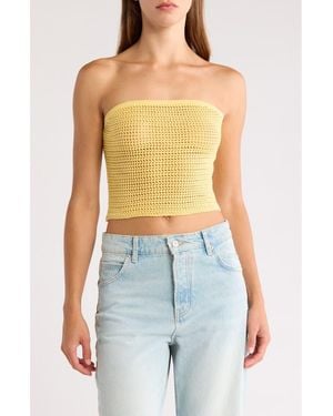PacSun Great Open Stitch Tube Top - Blue