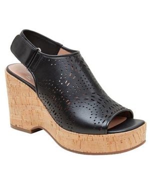 Linea Paolo Viviana Platform Wedge Sandal - Black