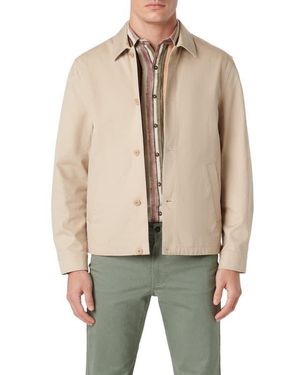 Bugatchi Button-Up Twill Jacket - Natural