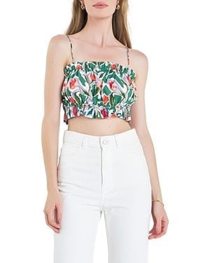 English Factory Floral Crop Camisole - Multicolor