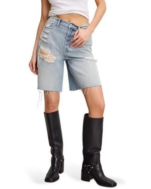 GOOD AMERICAN Good Extreme High Waist Denim Barrel Shorts - Blue